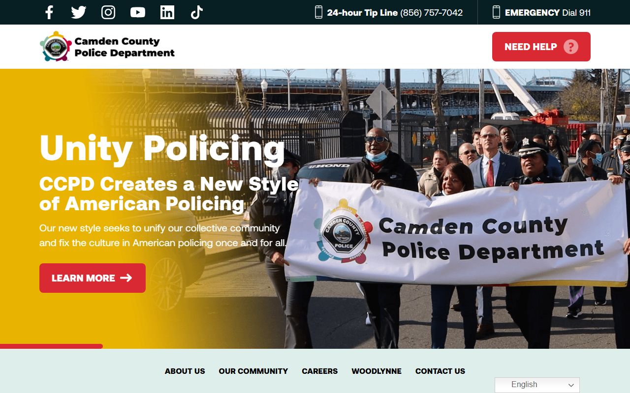 Camden County Police records page for traffic ticket information