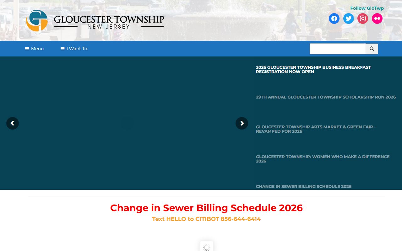 Gloucester Township official website with municipal court and traffic ticket records information