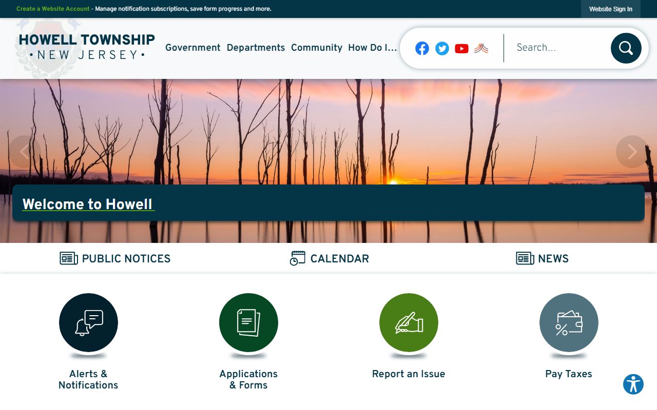 Howell Township official website with municipal court and traffic ticket information