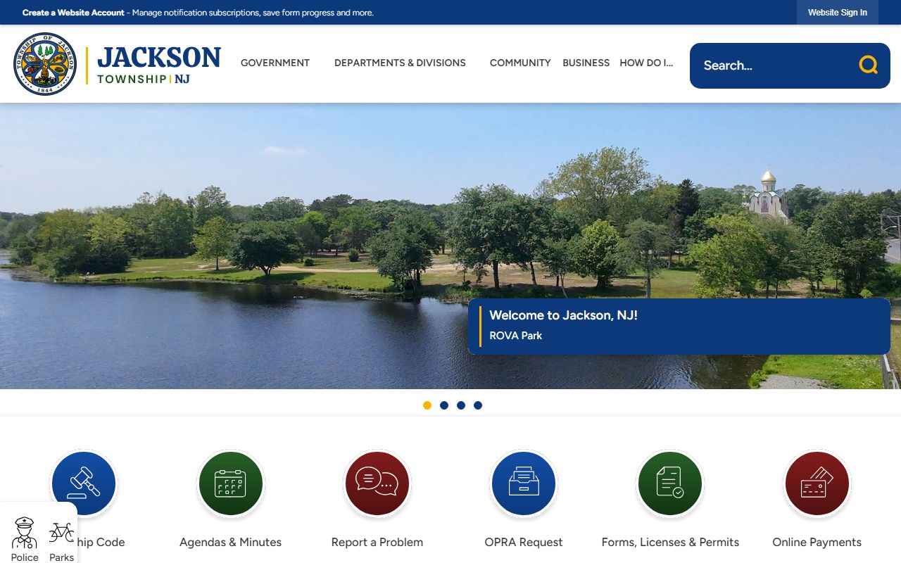 Jackson Township official website with municipal court and traffic ticket information