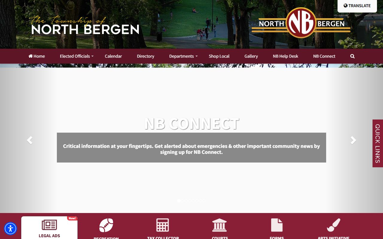 North Bergen Township official website with municipal court and traffic ticket records information