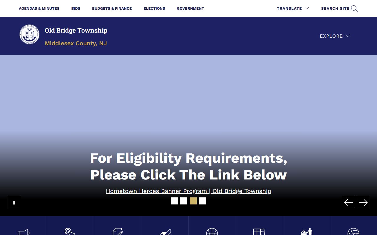 Old Bridge Township official website for accessing traffic ticket records and municipal court information