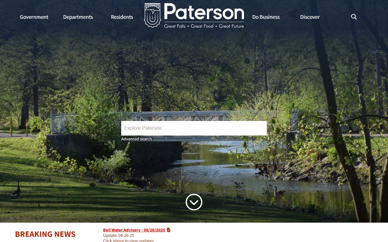 Paterson City Official Website for traffic ticket records and court information