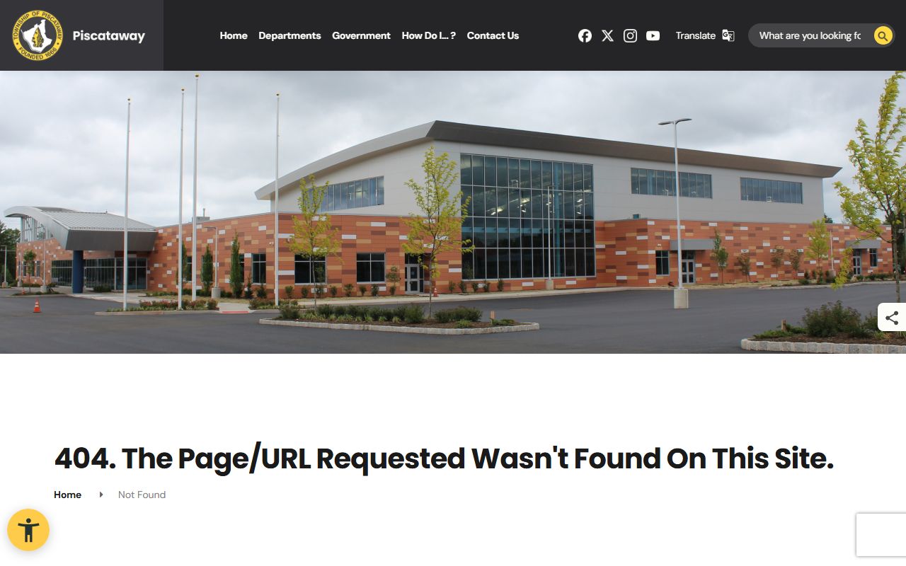 Piscataway Township Clerk page for public records and traffic ticket requests