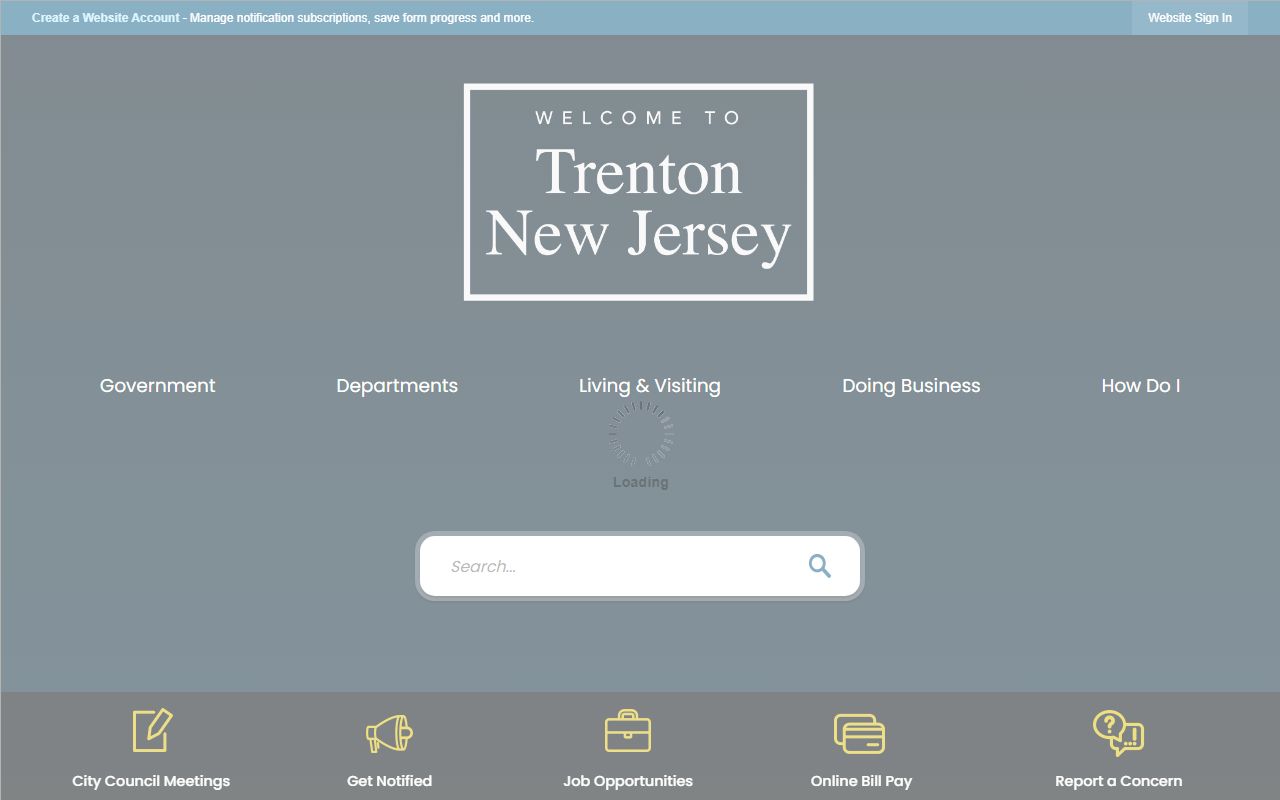 Trenton official city website with municipal court and traffic ticket information