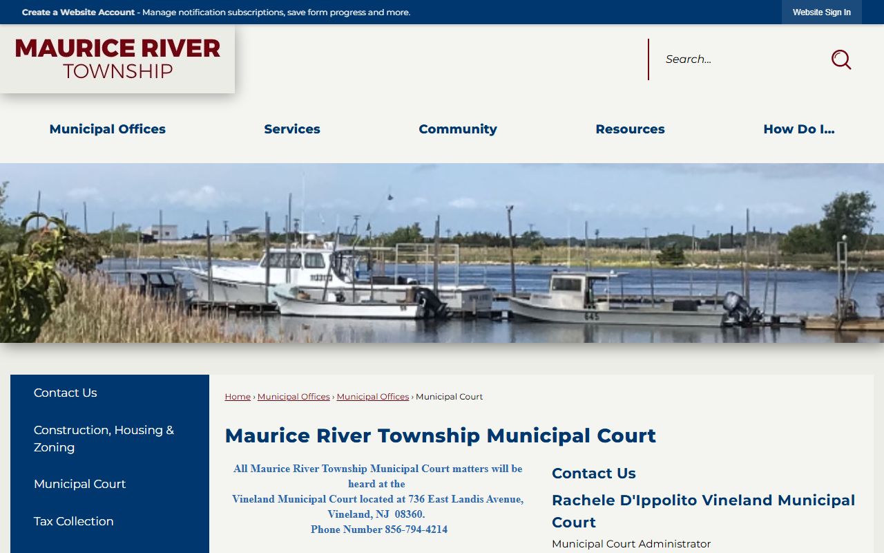 Maurice River Twp Municipal Court