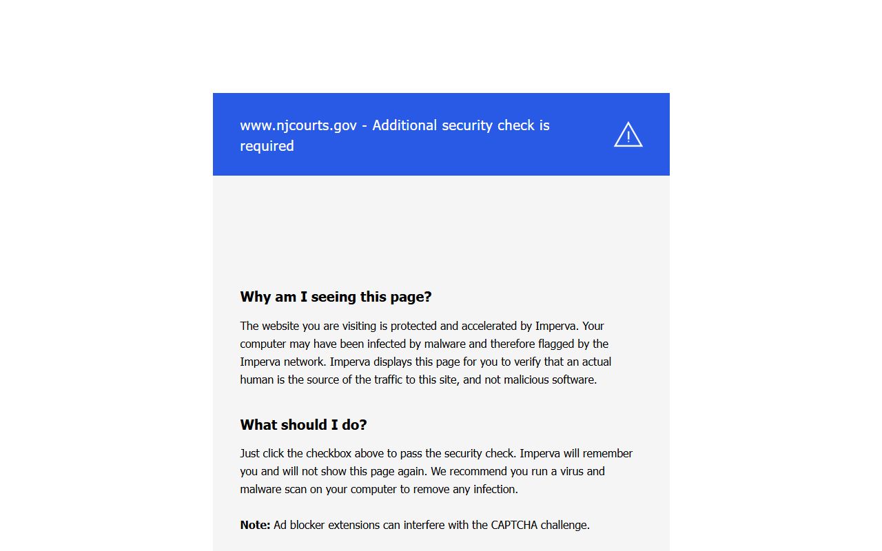 Mercer County Superior Court website for traffic ticket records