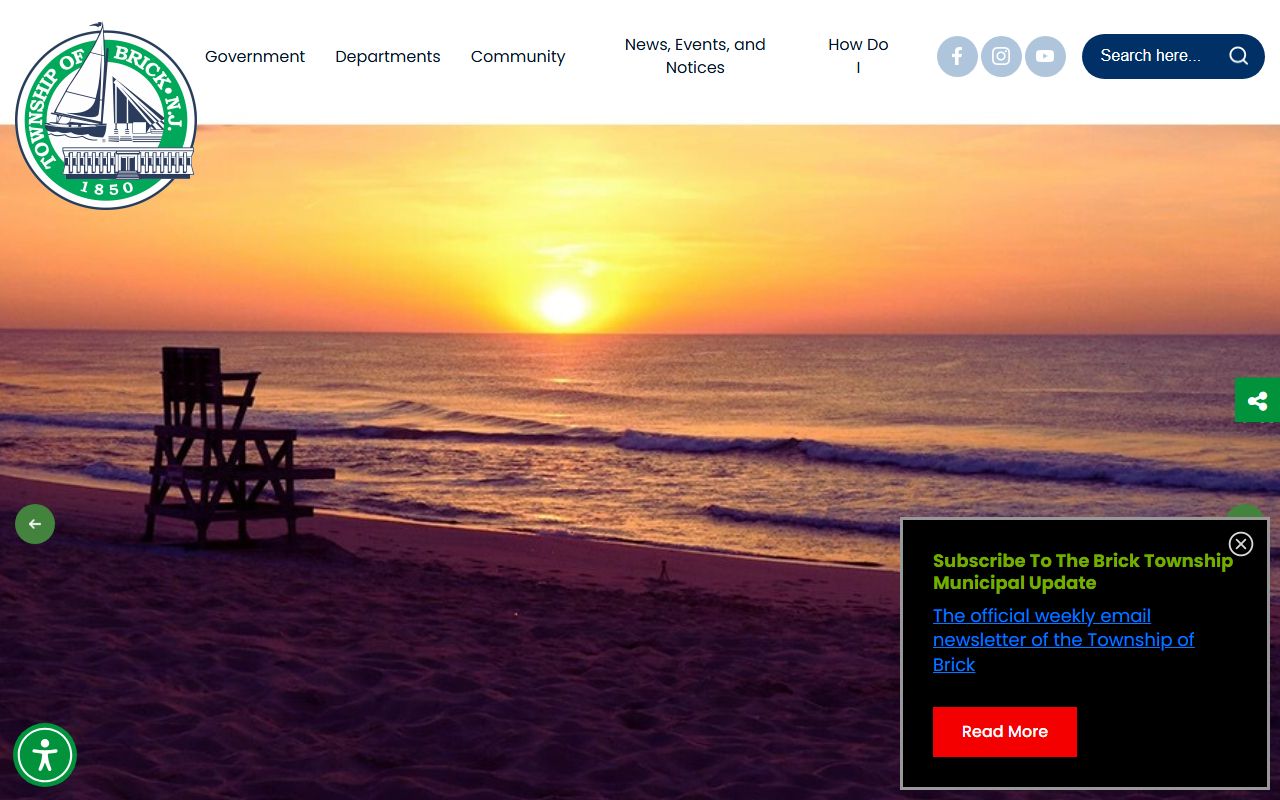 Brick Township Municipal Court for traffic ticket records in Ocean County