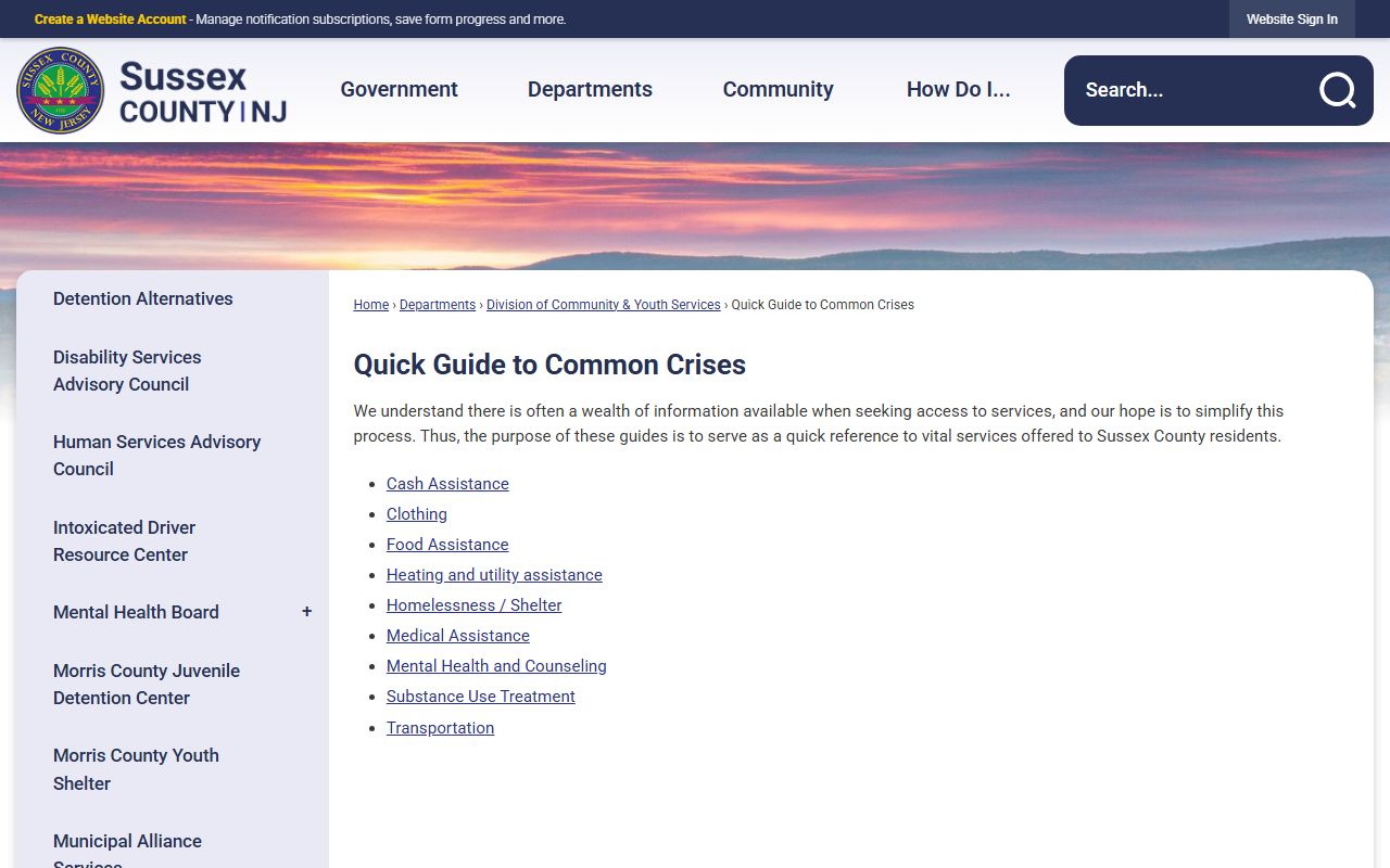Sussex County Open Government Portal